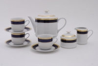 Синий чайный сервиз Leander - Сабина, декор 0767 на 6 персон (15 предметов) 31881
