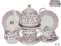 Сервиз чайный Lenardi серия Розовый сад на 6 персон (16 предметов)