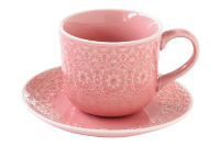 Чайная пара R2S Ambiente розовая 300мл