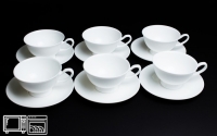 Набор чайных пар Rulanda Белый на 6 персон (12 предметов)