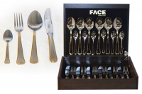 Набор столовых приборов Face Falperra Gold на 6 персон (24 предмета)