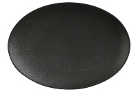Черная тарелка овальная Maxwell and Williams Икра (чёрная) 30х22см