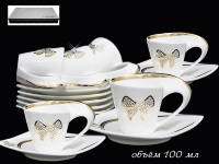 Подарочный кофейный сервиз Lenardi Бантик на 6 персон (12 предметов)