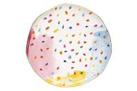 Тарелка закусочная R2S  Брызги красок 19см