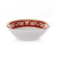 Набор салатников Bavarian Porcelain Александрия Красная/зол 13 см 6шт