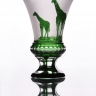Ваза для цветов Arnstadt Kristall Аладин жираф зеленый 26см
