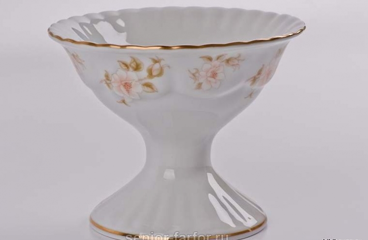 Салатник Bavarian Porcelain Цветы Рельеф золото 53187