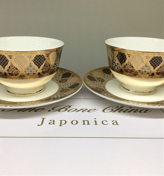 Набор чайных пар Japonica Магия на 2 персоны (4 предмета) EMGD-4282BK-3