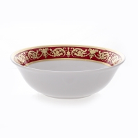 Набор салатников Bavarian Porcelain Александрия Красная/зол 19 см 6шт