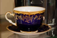 Набор для чая Weimar Porzellan Ювел синий 400мл