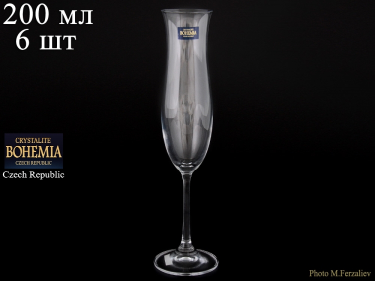 Набор фужеров для шампанского Crystalite Bohemia Ellen 200мл 6шт