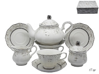 Чайный сервиз Lenardi Серый шелк на 6 персон (17 предметов) 105-219