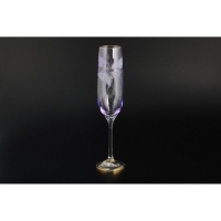 Набор фужеров для шампанского Bohemia Crystal Фиолетовый 190мл 6шт