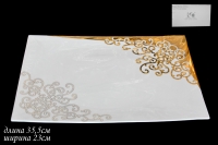 Блюдо прямоугольное Lenardi серия Золотой орнамент 35,5х23см 62291