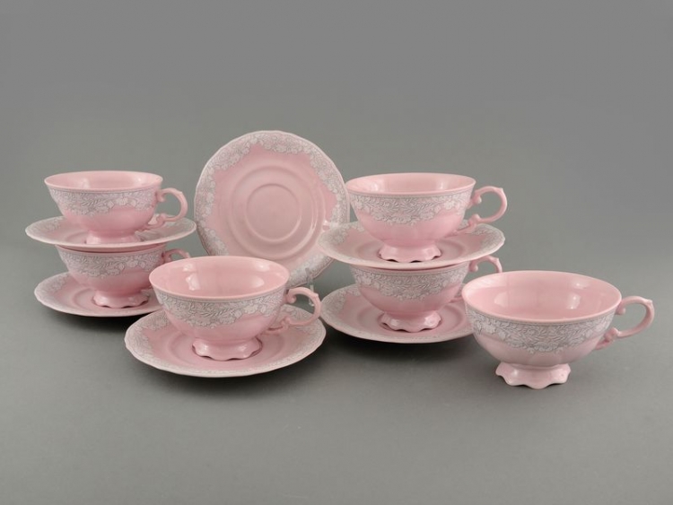 Набор для чая Leander Соната 3002 на 6 персон (12 предметов) (низкие)
