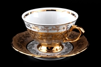Набор для чая Bavarian Porcelain Лист бежевый чашка 200мл+блюдце на 6 персон 12 предметов 53992 