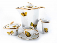 Чайный сервиз Bavarian Porcelain Бабочки софт2 на 6 персон (15 предметов)