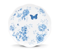 Тарелка акцентная Lenox Бабочки на лугу 23см (синяя)