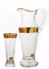 Набор для воды Union Glass Золотая дорожка Испан на 6 персон (7 предметов)