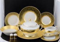 Столовый сервиз Falkenporzellan Diamond Full Gold на 6 персон (27 предметов)