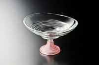 Розовая ваза для конфет Soga Glass Винчи  32х30/21,6см на ножке