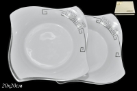 Набор глубоких тарелок Lenardi серия Givenchi Platinum 2шт 20см 62296