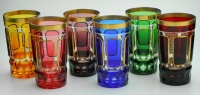 Цветной набор стаканов Arnstadt Kristall Арнштадт Антик цветной 360мл 6шт