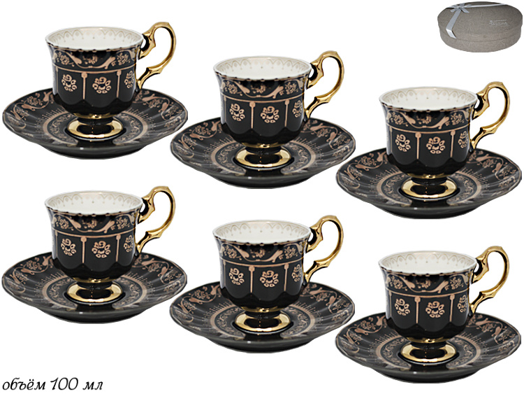 Набор кофейных пар Lenardi на 6 персон (12 предметов) 181-046