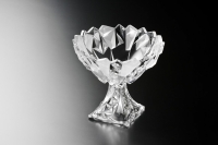 Необычная ваза для конфет Soga Glass Монтана матовая 25см на ножке
