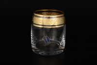Набор стаканов для виски (рома) Crystalite Bohemia Идеал Золото 290мл 6шт